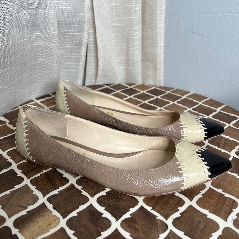 L.A.M.B. Gwen Stefani‎ Patent Leather Flats Pointed Toe Y2K Women's Shoe Size 8